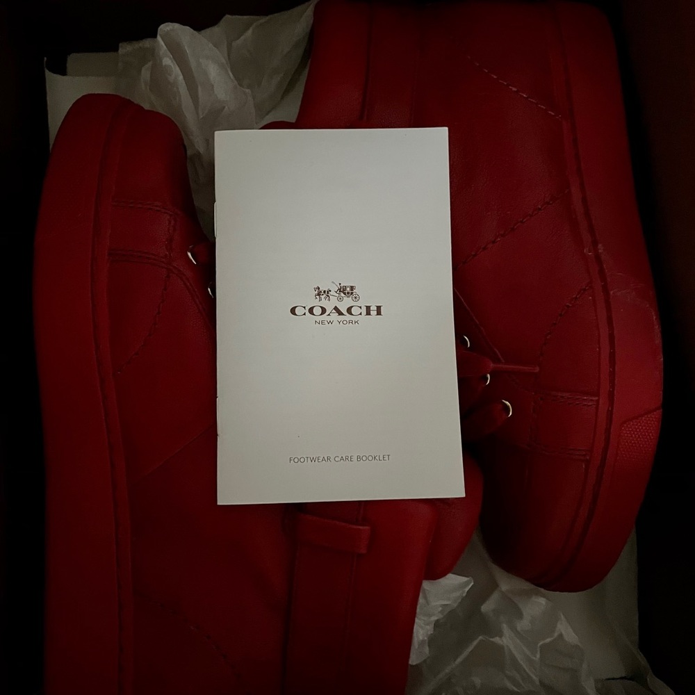 Coach Ryderson Hightop Sneakers in Red - Picture 7 of 7